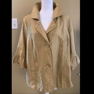 Gold Light weight Jacket. Size OX.